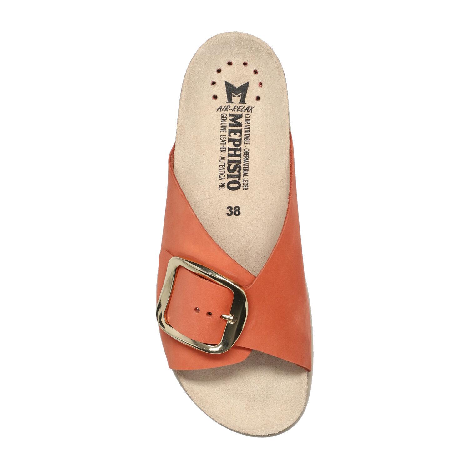 mules femme modèle Hariana Orange Chili - Mephisto